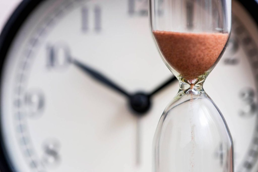 Clock and Hour Glass