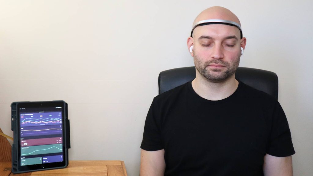 Meditating with the Flowtime Meditation Headband